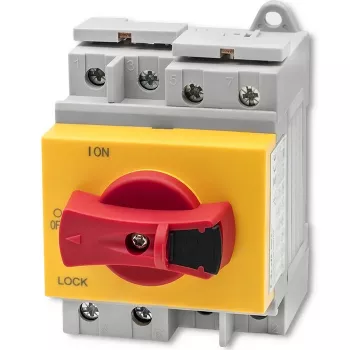 Qoltec 52611 DC-Trennschalter mit Verriegelungsfunktion | Hauptschalter | 1200 V | 32 A | 8 kV | 4P