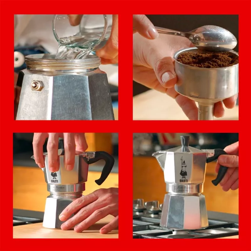 Bialetti Moka Express Moka-Kanne 0,775 L Aluminium, Schwarz