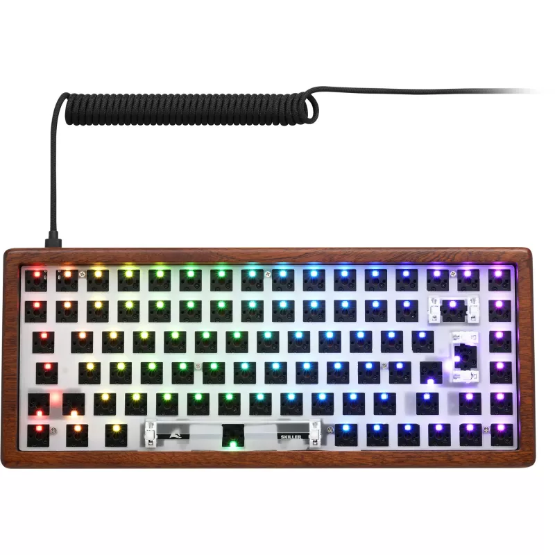 Sharkoon SKILLER SGK50 S3 Wood Barebone Gaming-Tastatur, RGB