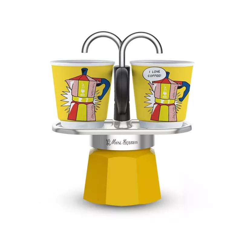 Kaffeeset Bialetti Mini Lichtenstein + 2 Tassen
