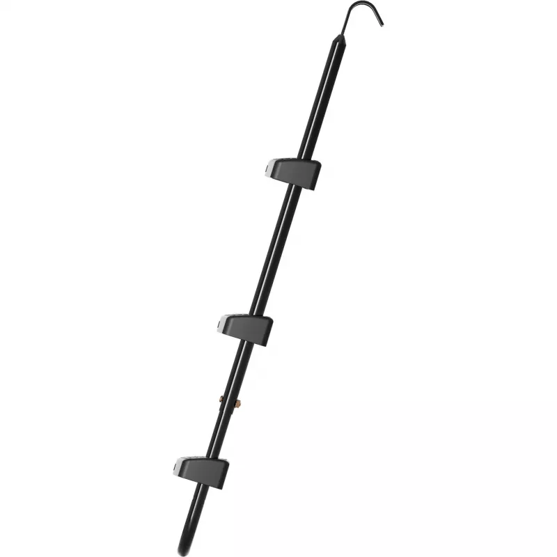 Trampolinleiter HUDORA universal 70–100 cm, schwarz, verstellbare Sicherheitsstufen