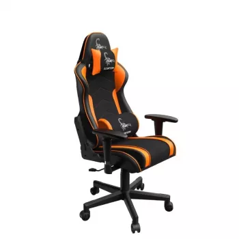 Gaming-Stuhl GEMBIRD GC-SCORPION-04X schwarz-orange ergonomisches Design, verstellbarer Sitz, hohe Rückenlehne