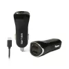 Autoladegerät 2xUSB + USB-C 2,1A schwarz