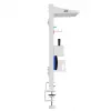 Schreibtisch-Trennwand ergo office ER-301 W – 1116 mm breiter Stahl-Sichtschutz mit Magnettafel, weiß, max. Belastung 10 kg