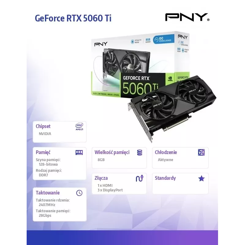 Grafikkarte PNY GeForce RTX 5060 Ti 8GB GDDR6