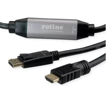 Videokabel-Adapter ROLINE 11.04.5776 7.5m HDMI Typ A DisplayPort Schwarz