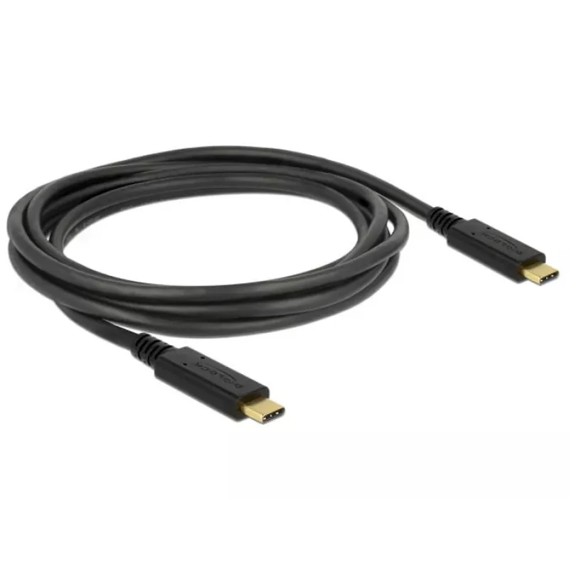 USB-Kabel DeLOCK 83668 USB 3.2 Gen 1 2m USB C Schwarz