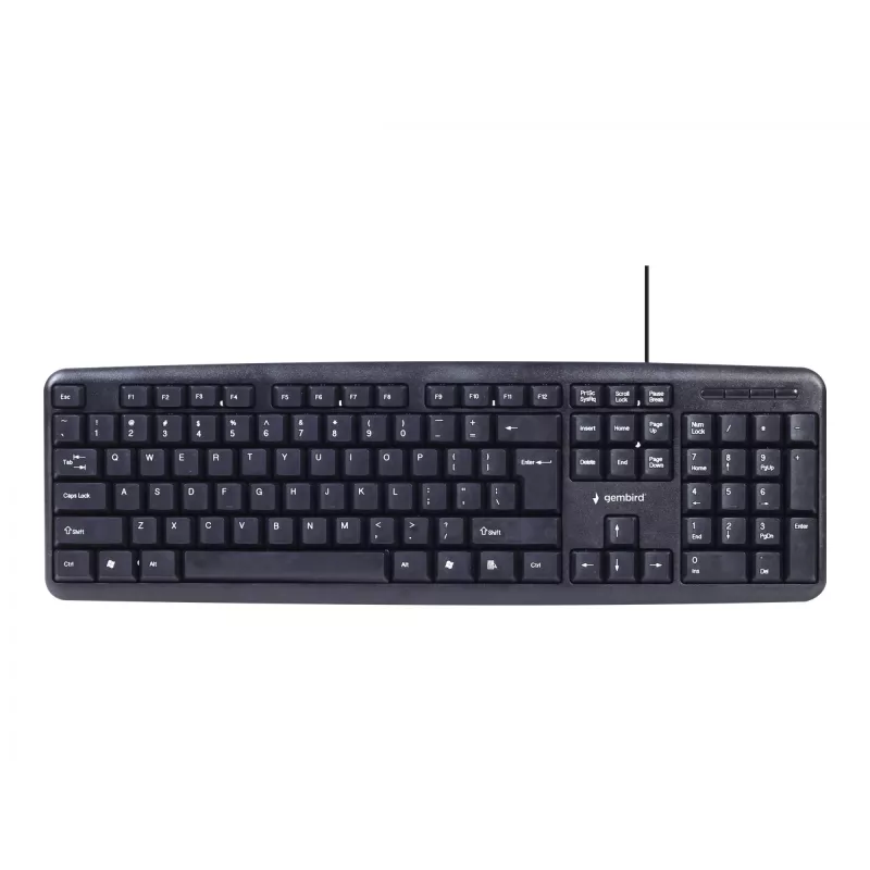 Gembird KBS-UO4-01 Tastatur Maus enthalten Office USB QWERTY US-Englisch Schwarz
