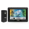 Hygrometer Thermometer GreenBlue GB540 — indoor 0–50°C / outdoor -20–65°C, DCF-Uhr, Außensensor 60 m, schwarz