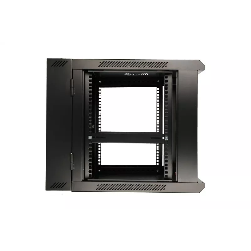 Extralink Rackmount-Gehäuse 6U 600x600 AZH Schwarz wandmontiert, schwenkbar