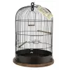 Vogelkäfig ZOLUX Retro Lisette — Metallkäfig für kleine Vögel, Ø38 cm, Höhe 55 cm, dunkelbraun, inklusive Schaukel