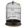 Vogelkäfig ZOLUX Retro Lisette — Metallkäfig für kleine Vögel, Ø38 cm, Höhe 55 cm, dunkelbraun, inklusive Schaukel