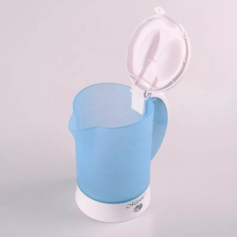 Elektrischer Wasserkocher Maestro MR010 0,6 l 600 W — Blau/Weiß, Wasserstandsanzeige, Anti-Kalk-Filter