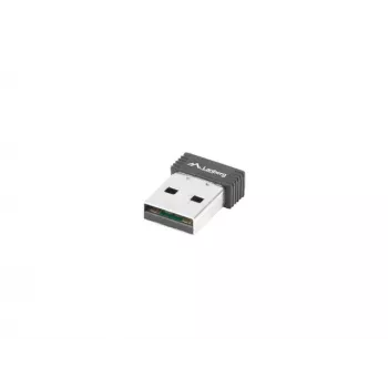 Kabelloser USB-WLAN-Adapter LANBERG NC-0150-WI — 150 Mbit/s, externe 2-dBi-Antenne, schwarz