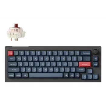 Mechanische Tastatur Keychron V2 MAX mit Gateron Jupiter Brown Switches, schwarz, US-Layout