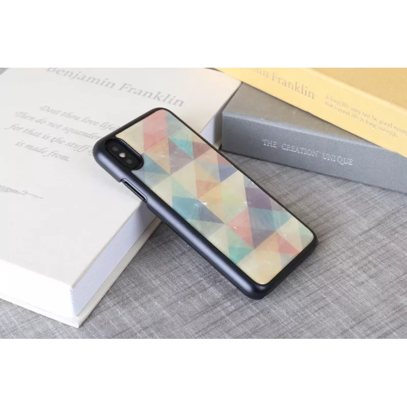 Smartphone-Hülle iKins für iPhone XS / iPhone XS Mosaic Schwarz