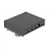 Patchfeld DELOCK Mini Desktop RJ45 4-Port Cat.6A geschirmt schwarz, Metall, 90×22×93 mm