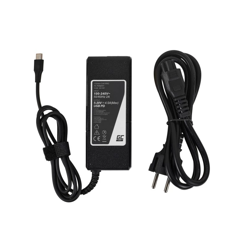 Green Cell AD139P Netzteil Universal 90 W Schwarz