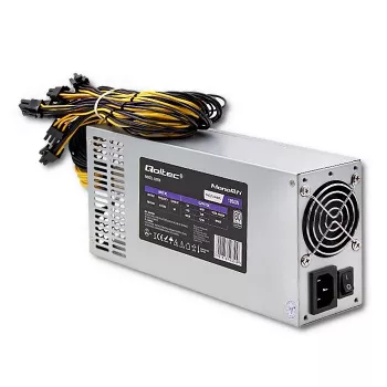 Qoltec 50350 Netzteil 1850W PCI-E | 80 Plus Platinum | Gaming Miner