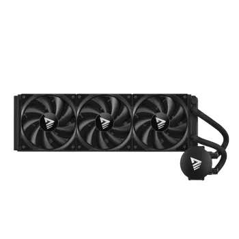 Flüssigkeitskühlungsset SAVIO NOX 360 mm (3×120-mm-Lüfter, Kupferboden, Aluminium-Radiator) Schwarz, 600–1800 U/min