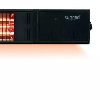 Infrarotheizung SUNRED RDS-15W-B Fortuna Wall 1500 W, schwarz, IP55, wandmontiert