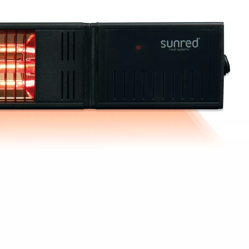 Infrarotheizung SUNRED RDS-15W-B Fortuna Wall 1500 W, schwarz, IP55, wandmontiert