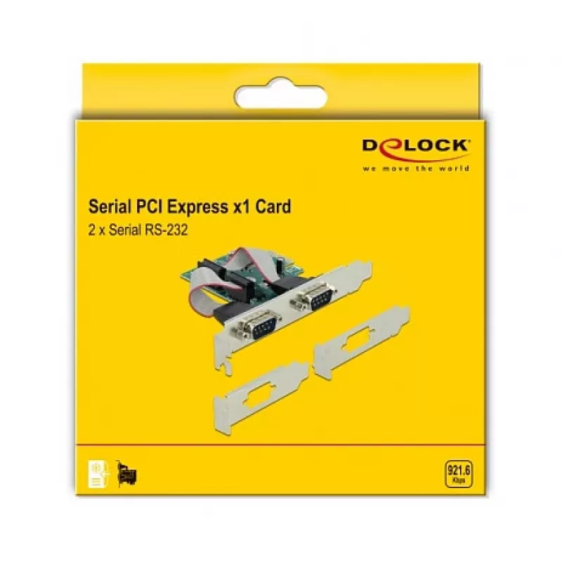 DeLOCK PCI Express x1 Karte auf 2 x Seriell RS-232