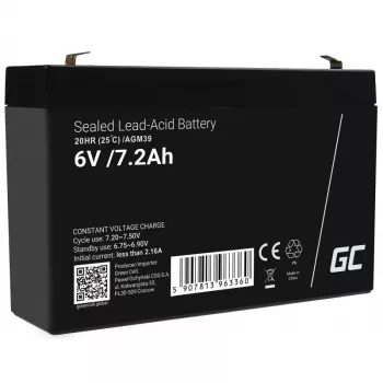 Grün Cell AGM39 Industrie-Akku 7200 mAh 6 V