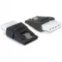 Kabeladapter DeLOCK 65046 4-Pin-Molex auf 15-Pin-SATA Schwarz