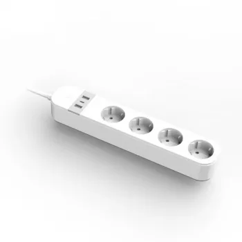Intelligente Steckdosenleiste Gembird TSL-PS-S4U-01-W 4 AC-Ausgänge 3880 W Weiß