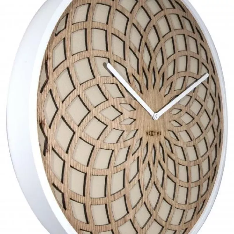 NeXtime Uhr 3150be Sun Small, Ø35 cm, Wand, Beige