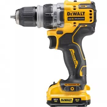 Pistolengriff-Bohrmaschine DeWalt DCD703L2T-QW — 12V, 3,0Ah x2, 1500 U/min, 10 mm Schnellspannbohrfutter, 25,5 N·m, 0,9 kg