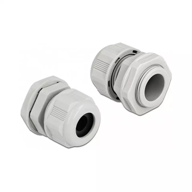 Kabelverschraubung DeLOCK 60366 Grau Kunststoff 2 Stk.