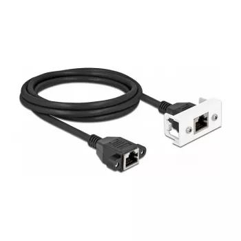 DeLOCK Netzwerk-Verlängerungskabel Cat.6A 2m S/FTP RJ45 Schwarz