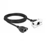 DeLOCK Netzwerk-Verlängerungskabel Cat.6A 2m S/FTP RJ45 Schwarz