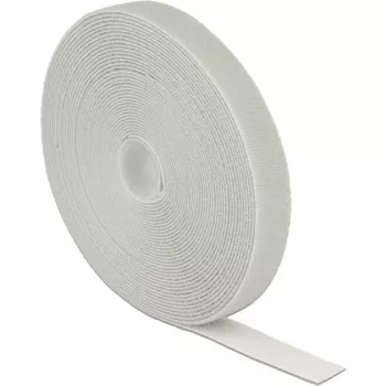 Klettband DELOCK 18281 — 20 mm × 10 m, grau, 1 Stück