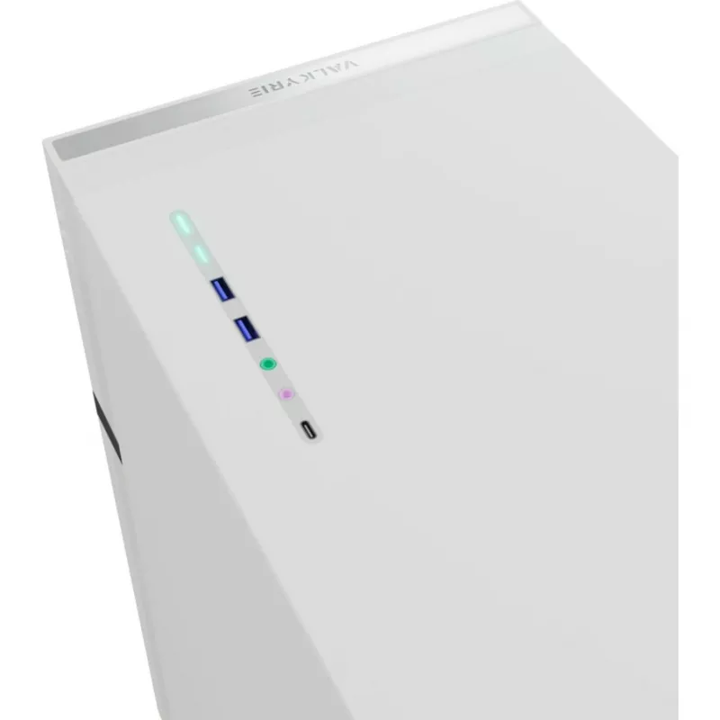 VK02 Lite, Tower-Gehäuse Weiß, Temperglas
