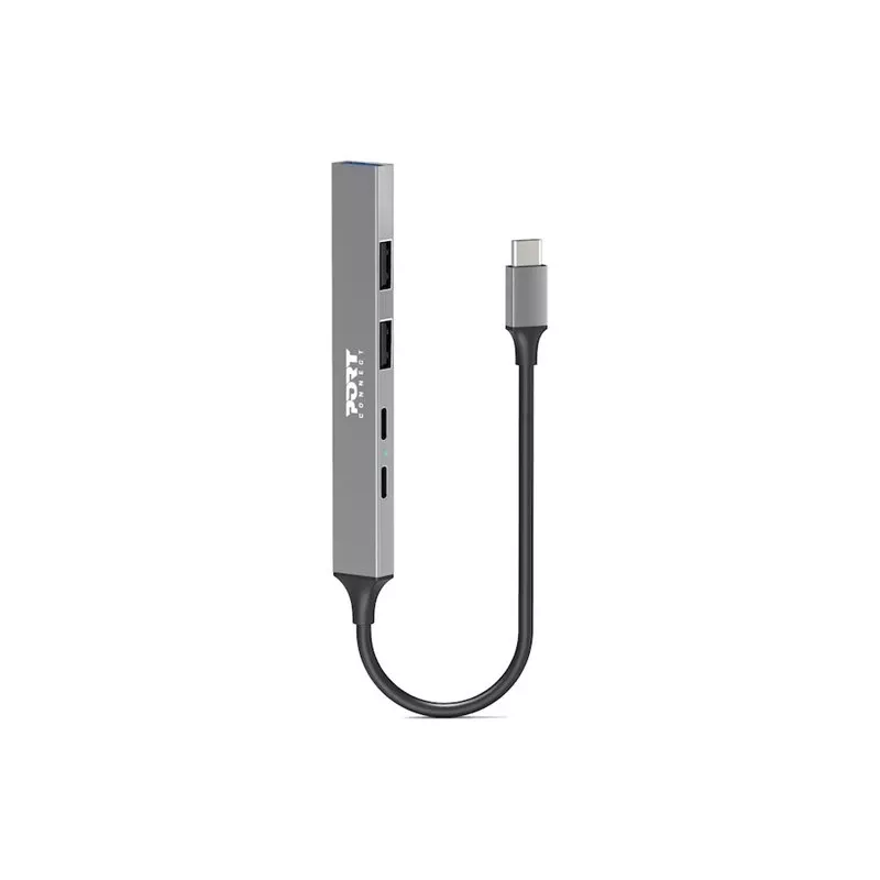 USB Hub Port Designs 900163 Type-C 5000 Mbit/s Silber