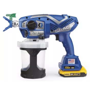 GRACO ULTRA AIRLES PAINT GUN ( 2 x Battery. 2AH DEWALT+ LOAD ) + BAG