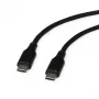 ROLINE USB 2.0 Kabel C-C ST/ST Silikon 60W 1m Schwarz - Kabel - Digital/Daten (11.02.9120)