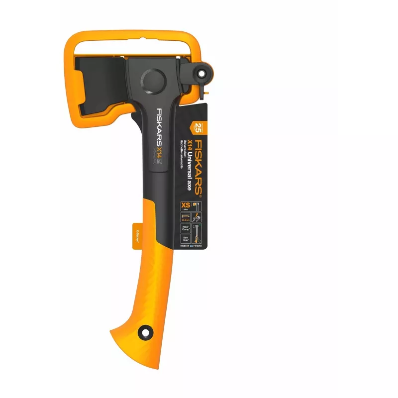 Fiskars 1069102 X14 Axt 355 mm 750 g geschmiedete Stahlklinge ergonomischer Griff