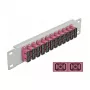 Glasfaser-Patchpanel DeLOCK 10 Zoll 12 Port SC Duplex Violett 1U Grau