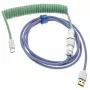 Ducky Premicord USB-Kabel 1,8 m USB A USB C Blau Grün