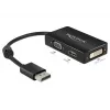 DeLOCK 0.16m DisplayPort/VGA+HDMI+DVI VGA (D-Sub)+ HDMI + DVI Schwarz