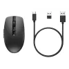HP 710 Wiederaufladbare Stille Maus, Beidhändig, RF Wireless + Bluetooth, 3000 DPI, Schwarz