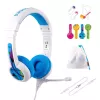 Kabel-Headset BuddyPhones School+ — Kopfbügel, ohrumschließend, 20–20000 Hz, 1,4 m Kabel, Blau/Weiß