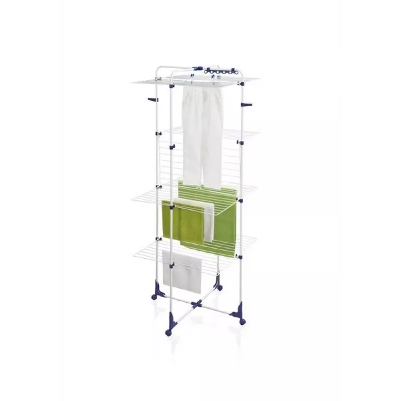 Wäscheständer Leifheit Classic Tower 450 81456 — innen/außen, 45 m Trockenfläche, Rollen, 1760×690 mm