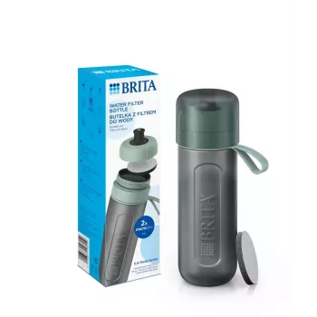 Brita Sports Wasserfilter-Flasche Active Dunkelgrün, Grün