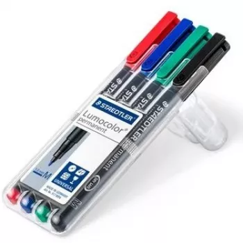 Permanentmarker Staedtler Lumocolor 317 WP4 Schwarz, Blau, Grün, Rot