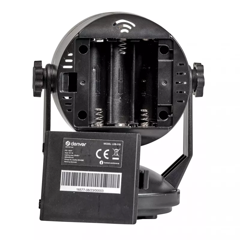 LED-Discokugel DENVER LDB-319 – kompaktes LED-Partylight, Modell 117220200040